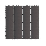 Tidoin Outdoor 1 ft. x 1 ft. Composite Deck Tile in Gray(44 Per Box)