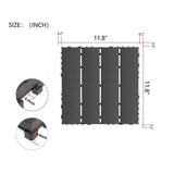 Tidoin Outdoor 1 ft. x 1 ft. Composite Deck Tile in Gray(44 Per Box)