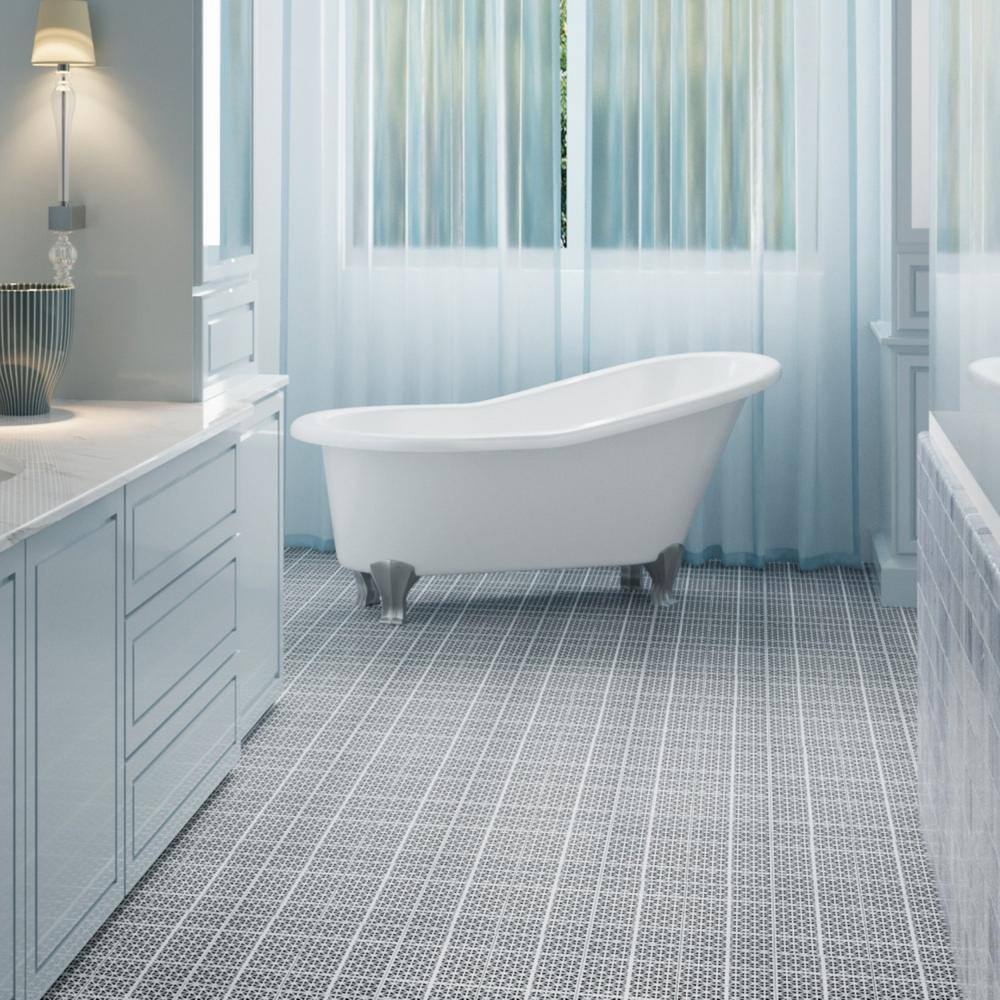 Tidoin Outdoor 1 ft. x 1 ft. Composite Deck Tile in Gray(12 Per Box)