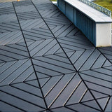 Tidoin Outdoor 1 ft. x 1 ft. Composite Interlocking Tile Deck Tile in Gray(44 Per Box)