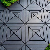 Tidoin Outdoor 1 ft. x 1 ft. Composite Interlocking Tile Deck Tile in Gray(27 Per Box)