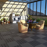 Tidoin Outdoor 1 ft. x 1 ft. Composite Interlocking Tile Deck Tile in Gray(44 Per Box)