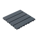 Tidoin Outdoor 1 ft. x 1 ft. Composite Interlocking Tile Deck Tile in Gray(44 Per Box)