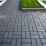 Tidoin Outdoor 1 ft. x 1 ft. Composite Interlocking Tile Deck Tile in Gray(27 Per Box)