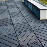 Tidoin Outdoor 1 ft. x 1 ft. Composite Interlocking Tile Deck Tile in Gray(54 Per Box)
