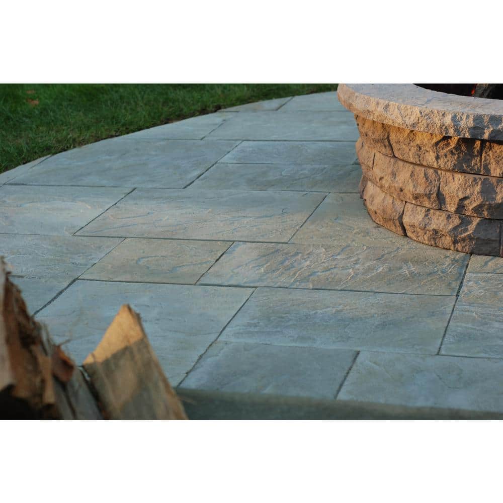 Nantucket Pavers Patio-on-a-Pallet 10 ft. x 10 ft. Concrete Gray Variegated Basket Weave Yorkstone Paver (37 Pieces/100 Sq. Ft.)