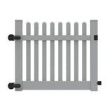 Kettle 4 ft. x 5 ft. Gray Dogear Picket Straight Vinyl Fence Gate