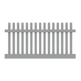 Kettle Straight 4 ft. H x 8 ft. W Gray Picket Vinyl Fence Panel (Unassembled)