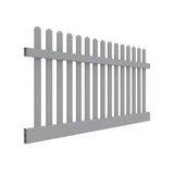 Kettle Straight 4 ft. H x 8 ft. W Gray Picket Vinyl Fence Panel (Unassembled)