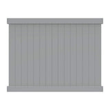 Bryce 6 ft. x 8 ft. Gray Privacy Flat Framed Vinyl Fence Panel