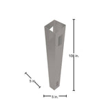 Barrette Outdoor Living Bryce 5x5x108 Gray Vinyl Fence Line Post