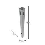 Barrette Outdoor Living Bryce Gray Vinyl Fence Corner Post