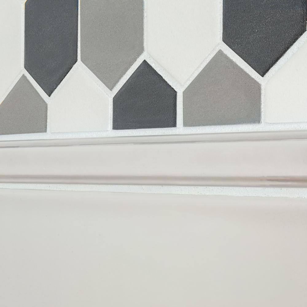 Ink Blot Gray 12.625 in. x 10.875 in. Hexagon Matte Porcelain Wall and Floor Mosaic Tile (14.30 sq. ft./Case)
