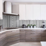 Ink Blot Gray 12.625 in. x 10.875 in. Hexagon Matte Porcelain Wall and Floor Mosaic Tile (14.30 sq. ft./Case)