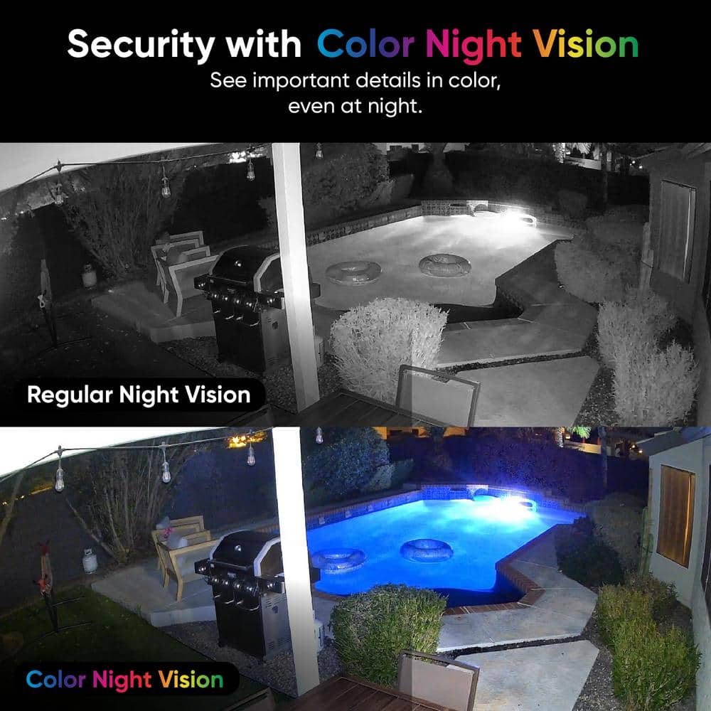Wyze Cam v4 Wi-Fi 2.5K QHD Indoor/Outdoor Plug-In Smart Home Security Camera, Color Night Vision, 2-Way Audio (Gray)