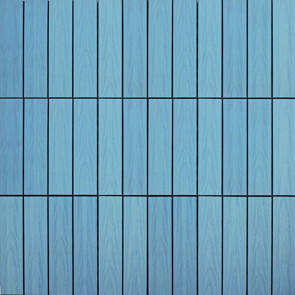 NewTechWood UltraShield Naturale 1 ft. x 1 ft. Quick Deck Outdoor Composite Deck Tile Sample in Grecian Blue