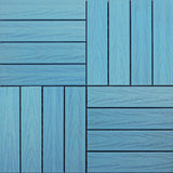 NewTechWood UltraShield Naturale 1 ft. x 1 ft. Quick Deck Outdoor Composite Deck Tile in Grecian Blue (10 sq. ft. Per Box)