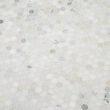MSI Greecian White Mini Hexagon 12 in. x 12 in. x 10mm Polished Marble Mesh-Mounted Mosaic Tile (10 sq. ft. / Case)