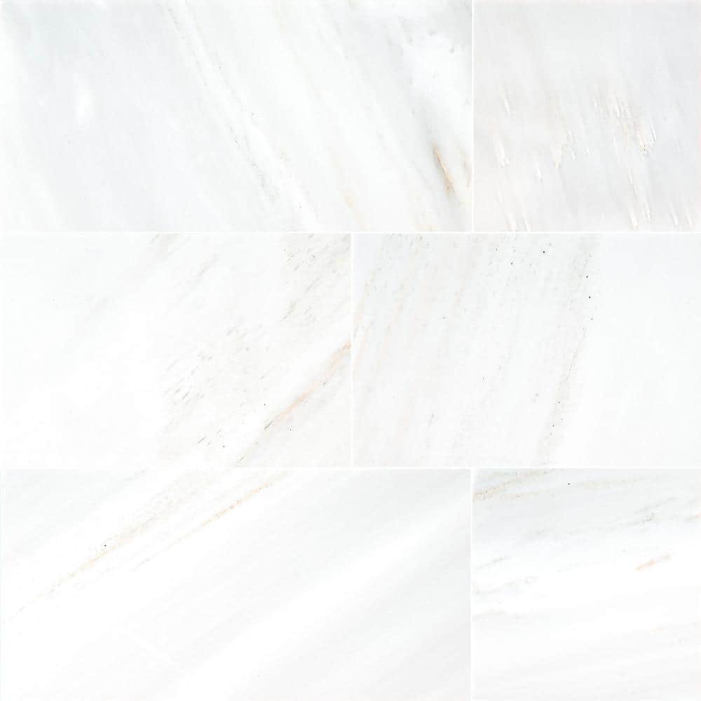 MSI Greecian White 12 in. x 24 in. Polished Marble Floor and Wall Tile (10 sq. ft. / Case)