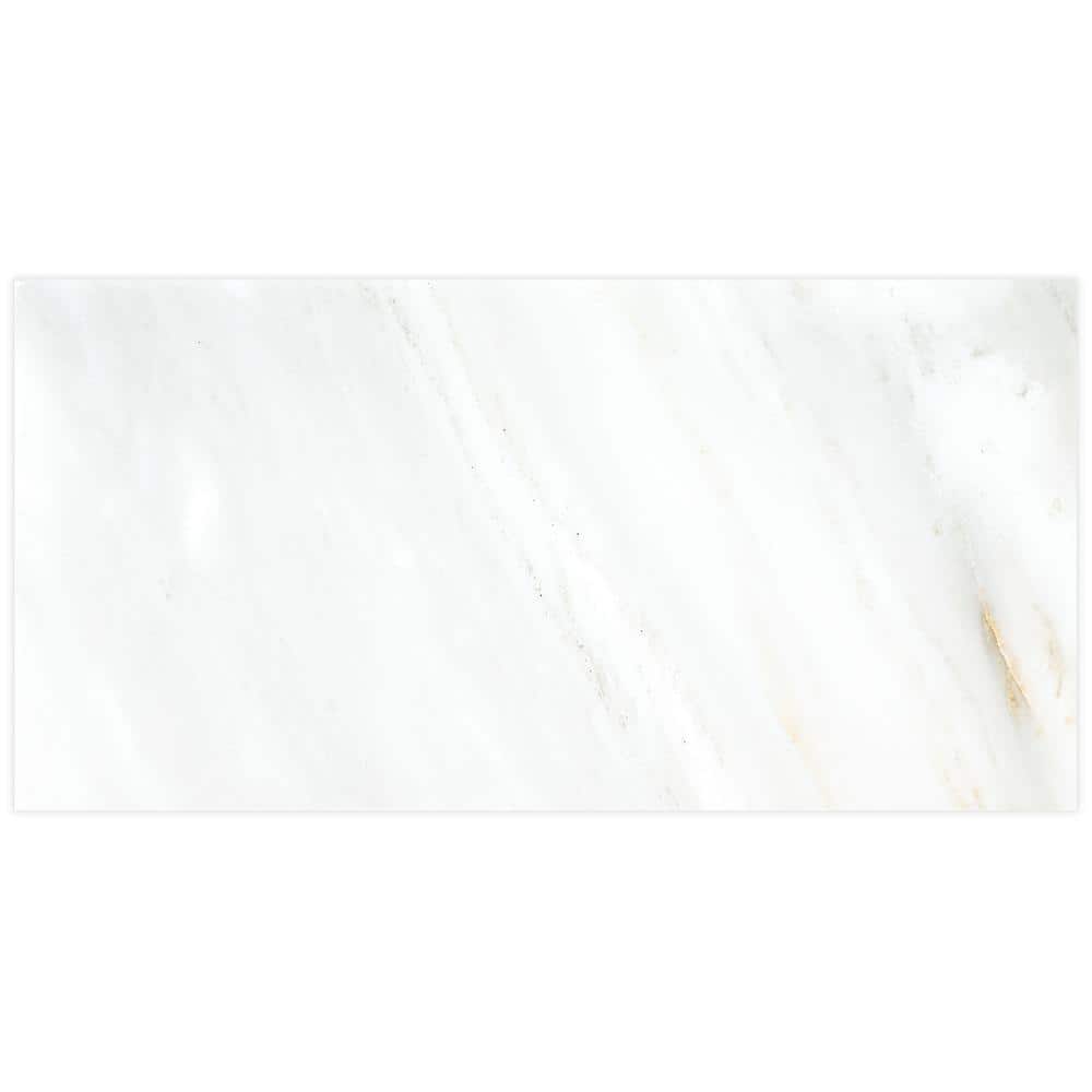 MSI Greecian White 12 in. x 24 in. Polished Marble Floor and Wall Tile, 10 sq. ft. per Case