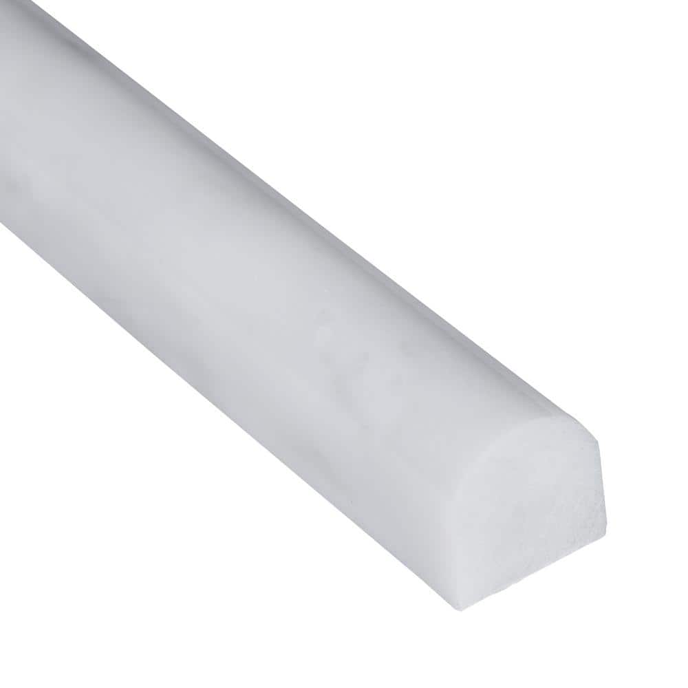 MSI Greecian White Pencil Molding 3/4 in. x 12 in. Polished Marble Wall Tile (1 lin. ft.)