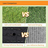 Agfabric 5 ft. x 7 ft. Green Artificial Grass Carpet 1.26 in. Mat for Outdoor Garden Landscape Balcony Dog Grass Rug