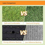 Agfabric 6 ft. x 8 ft. Green Artificial Grass Carpet 1.18 in. Mat for Outdoor Garden Landscape Balcony Dog Grass Rug