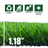 Agfabric 6 ft. x 8 ft. Green Artificial Grass Carpet 1.18 in. Mat for Outdoor Garden Landscape Balcony Dog Grass Rug