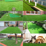 Agfabric 6 ft. x 8 ft. Green Artificial Grass Carpet 1.18 in. Mat for Outdoor Garden Landscape Balcony Dog Grass Rug