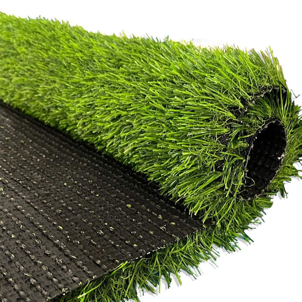 Agfabric 6 ft. x 8 ft. Green Artificial Grass Carpet 1.18 in. Mat for Outdoor Garden Landscape Balcony Dog Grass Rug