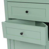Aoibox 23 in. W x 13.4 in. D x 68.9 in. H in Green MDF Board Ready to Assemble Triangle Corner cabinet with Drawers and Shelves