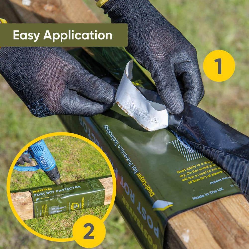 Rot Protector Plus 28 in. H - 4 in. x 4 in. Square or 4.7 in. Round - Fence and Post Protection (5-Pack)