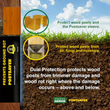 Pro-Sleeve 3 in. x 3 in. or 3.5 in. Dia Rot Protection - Fence and Post Protection (10-Pack)