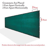 COLOURTREE 5 ft. x 200 ft. Green Privacy Fence Screen HDPE Mesh Windscreen with Reinforced Grommets for Garden Fence (Custom Size)