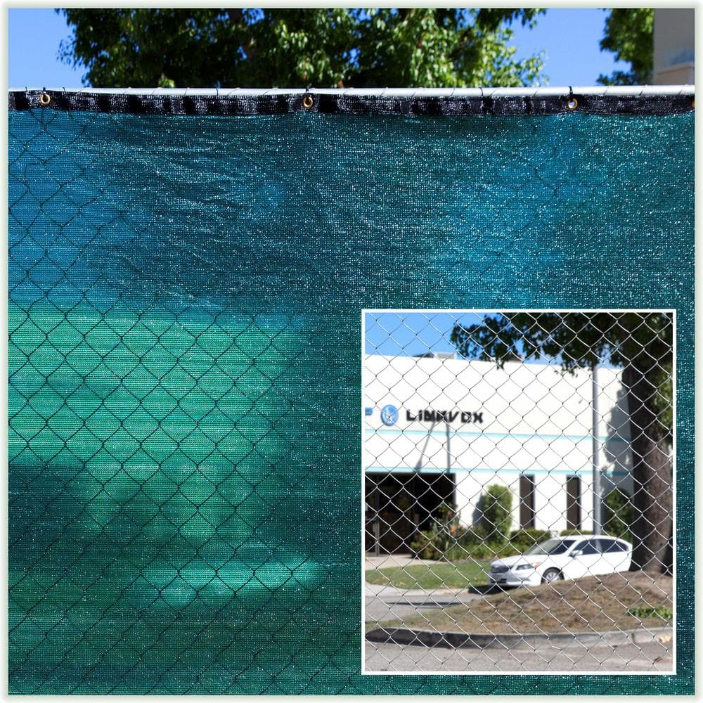 COLOURTREE 8 ft. x 1 ft. Green Privacy Fence Screen HDPE Mesh Windscreen with Reinforced Grommets for Garden Fence (Custom Size)