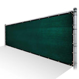 COLOURTREE 8 ft. x 1 ft. Green Privacy Fence Screen HDPE Mesh Windscreen with Reinforced Grommets for Garden Fence (Custom Size)