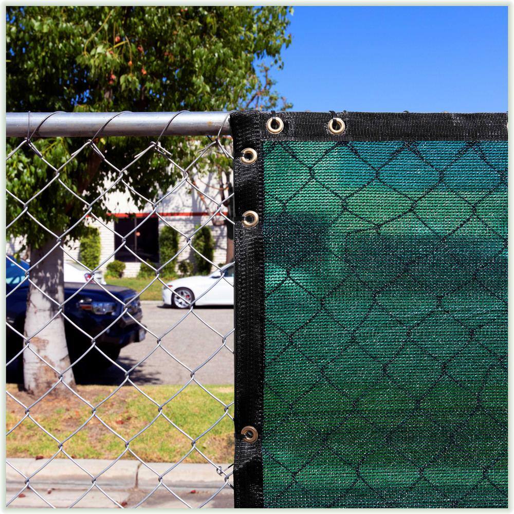 COLOURTREE 8 ft. x 1 ft. Green Privacy Fence Screen HDPE Mesh Windscreen with Reinforced Grommets for Garden Fence (Custom Size)