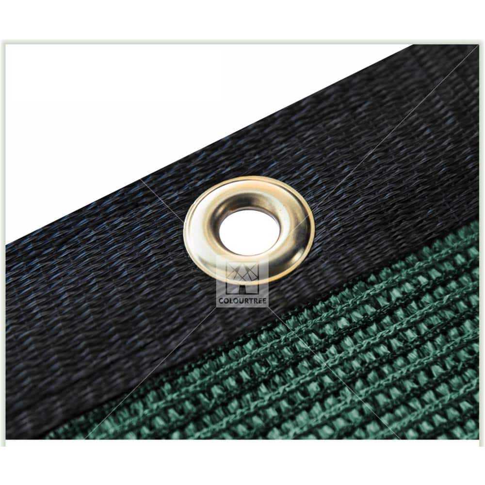 COLOURTREE 8 ft. x 1 ft. Green Privacy Fence Screen HDPE Mesh Windscreen with Reinforced Grommets for Garden Fence (Custom Size)