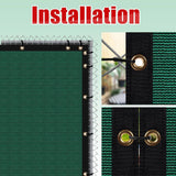 COLOURTREE 5 ft. x 25 ft. Green Privacy Fence Screen Mesh Fabric Cover Windscreen with Reinforced Grommets for Garden Fence