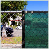 COLOURTREE 5 ft. x 25 ft. Green Privacy Fence Screen Mesh Fabric Cover Windscreen with Reinforced Grommets for Garden Fence