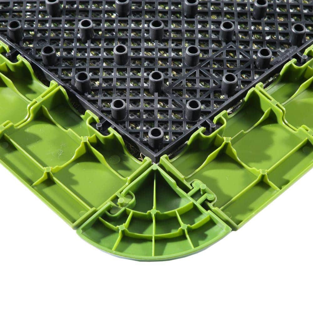 Courtyard Casual PVC Deck Tile Edge Kit 3 in. W x 12 in. L Green with 20 Edge and 4 Corners