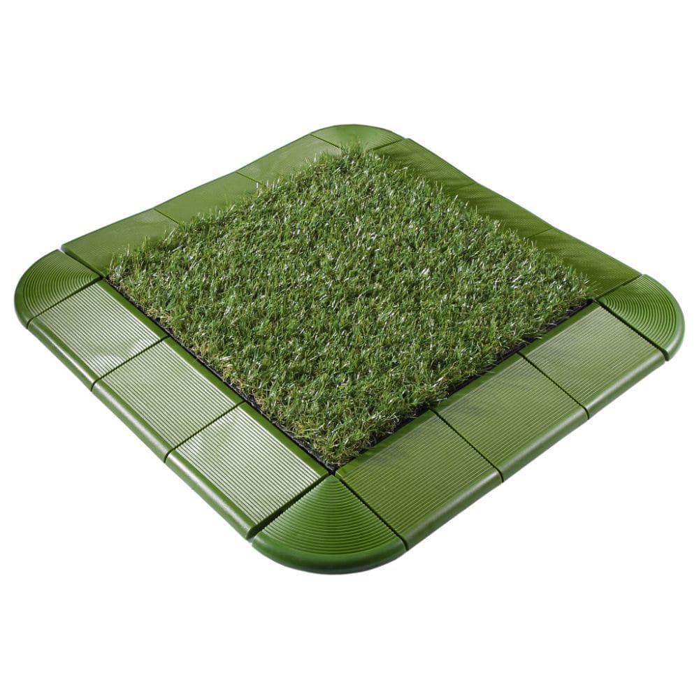 Courtyard Casual PVC Deck Tile Edge Kit 3 in. W x 12 in. L Green with 20 Edge and 4 Corners