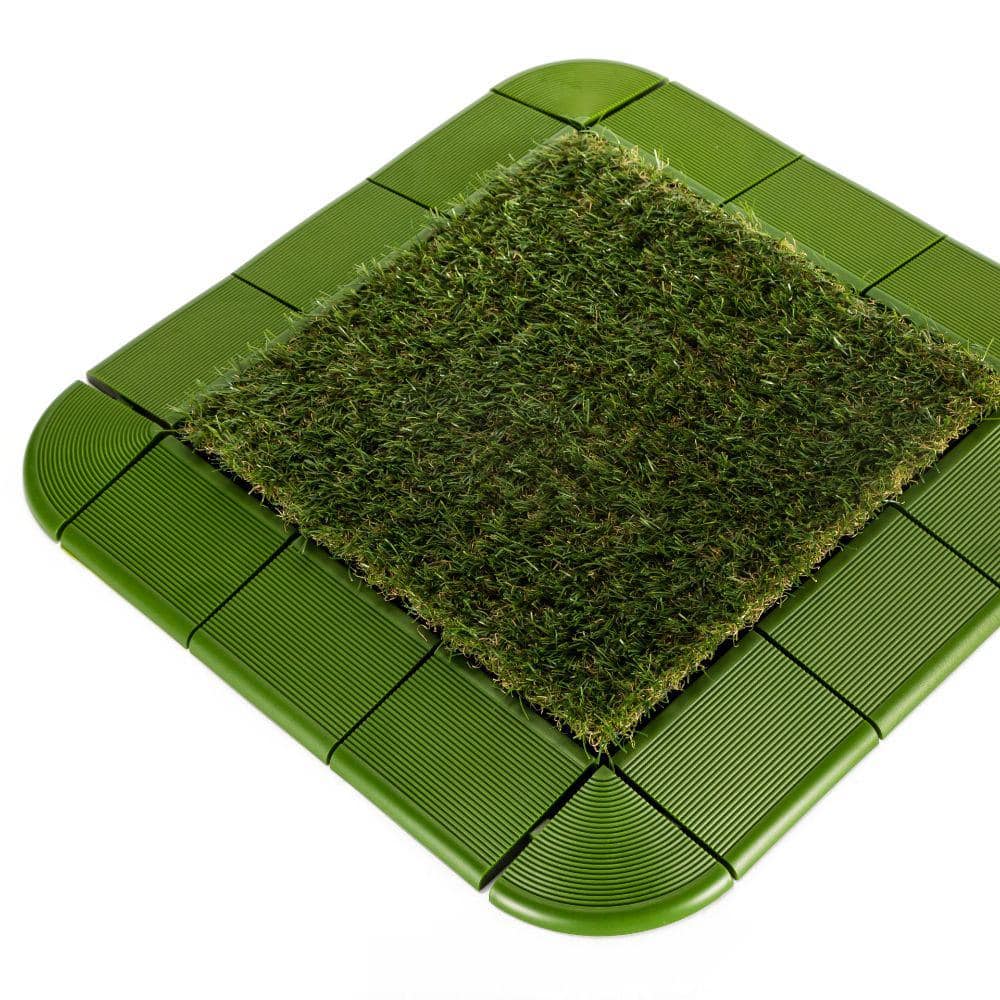 Courtyard Casual PVC Deck Tile Edge Kit 3 in. W x 12 in. L Green with 20 Edge and 4 Corners