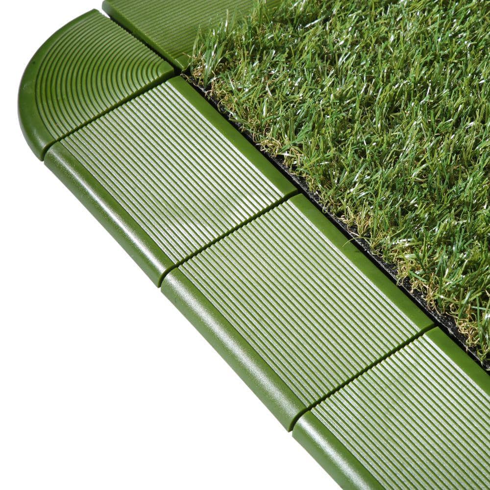 Courtyard Casual PVC Deck Tile Edge Kit 3 in. W x 12 in. L Green with 20 Edge and 4 Corners
