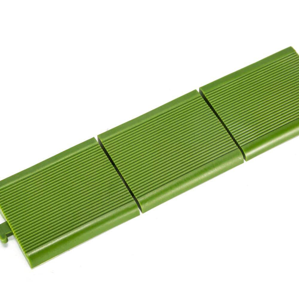 Courtyard Casual PVC Deck Tile Edge Kit 3 in. W x 12 in. L Green with 20 Edge and 4 Corners