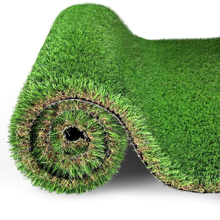 Huluwat 4 ft. x 10 ft. Green Thick Realistic Artificial Grass Rug, 1.38" Pile Height