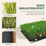 Huluwat 3 ft. x 10 ft. Green Thick Realistic Artificial Grass Rug with Simulated Look and Feel UV Protection 1.25" Pile Height