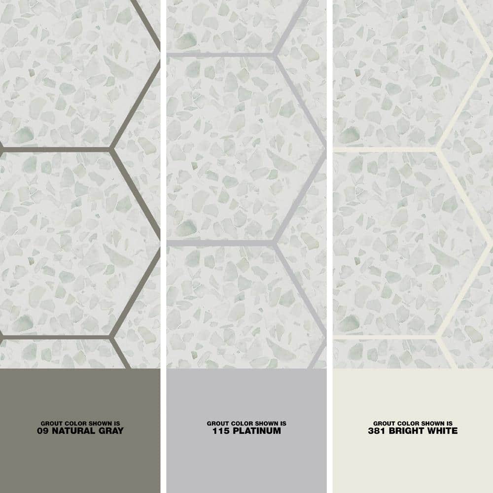 Ivy Hill Tile Fusion Hex Green Terrazzo 9.13 in. x 10.51 in. Matte Porcelain Floor and Wall Tile (8.07 sq. ft./Case)