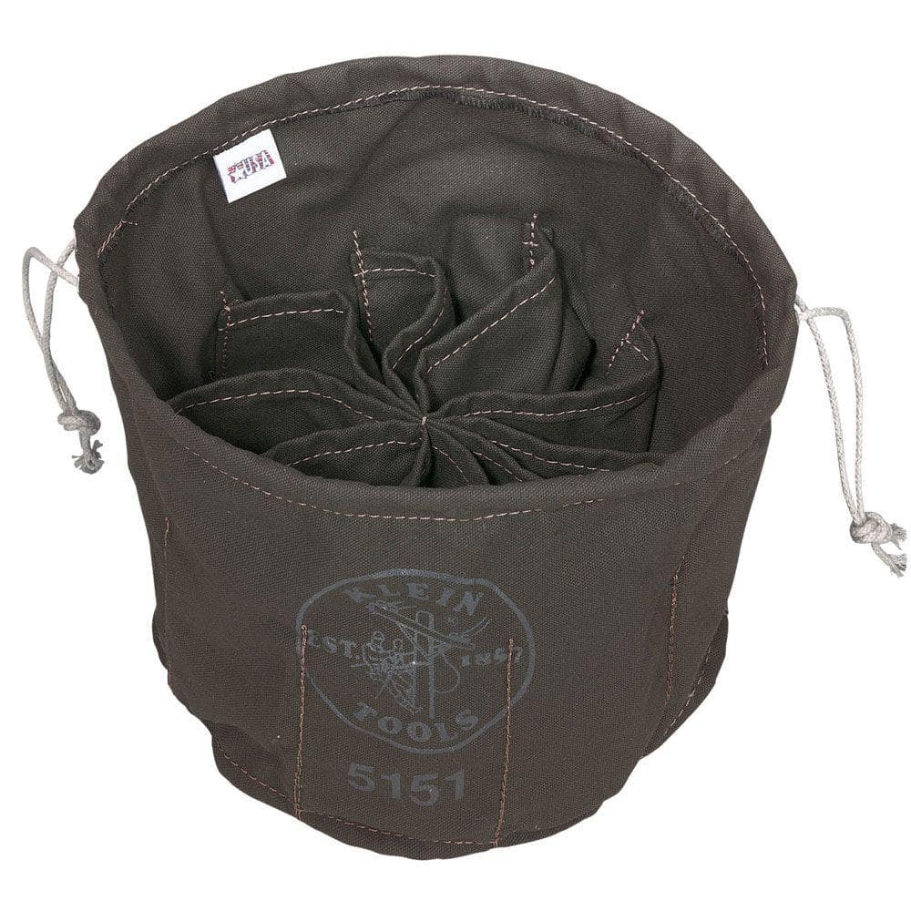 11 in. Ten-Compartment Drawstring Tool Bag