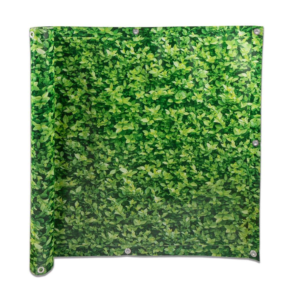 NATURAE DECOR 2.8 ft PRIVACY BALCONY 34" x 180" SCREEN FOLIAGE PRINT